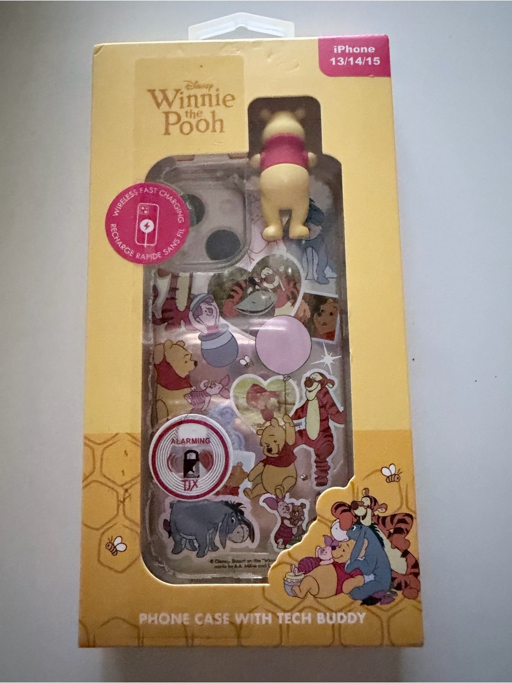 Disney Winnie the Pooh Phone Case with Tech Buddy for iPhone 13/14/15 – New
